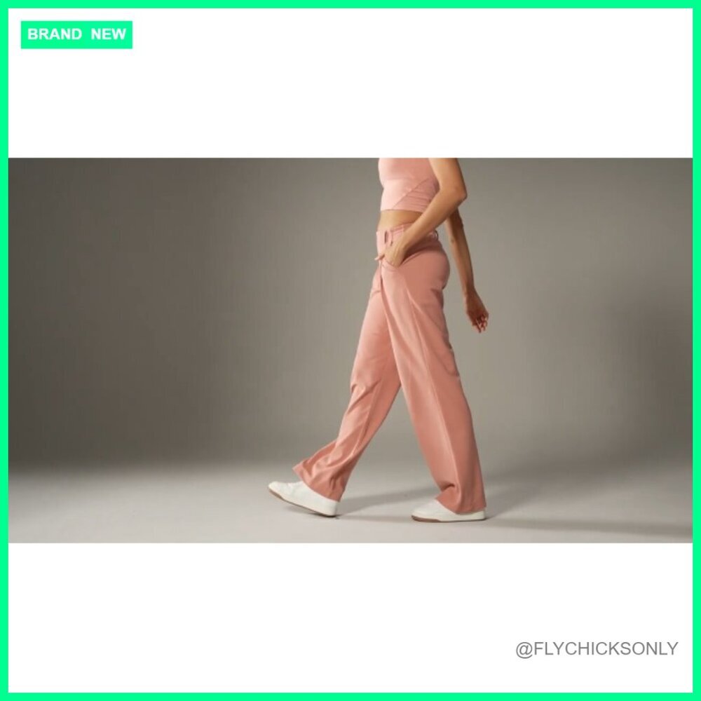 Wide Leg Palazzo Pants High Waisted Pull On Stretchy Work Trousers - Picture 7 of 7